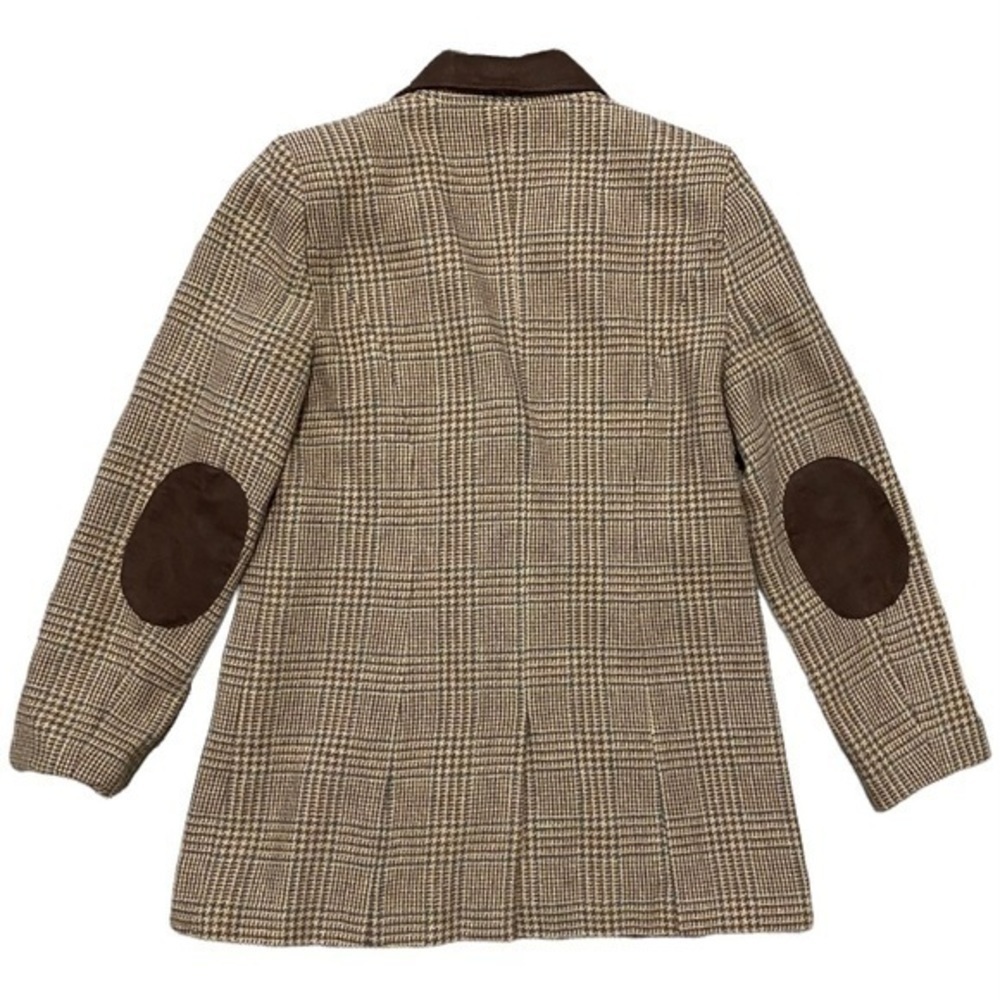 Soft Surroundings Brown Plaid Wool Riding Blazer - Picture 5 of 6
